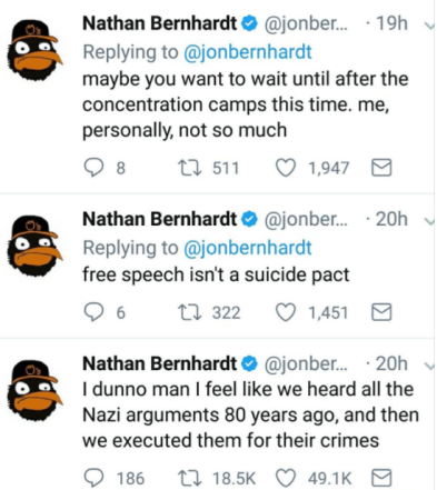 Bernhardt 3 Tweets
